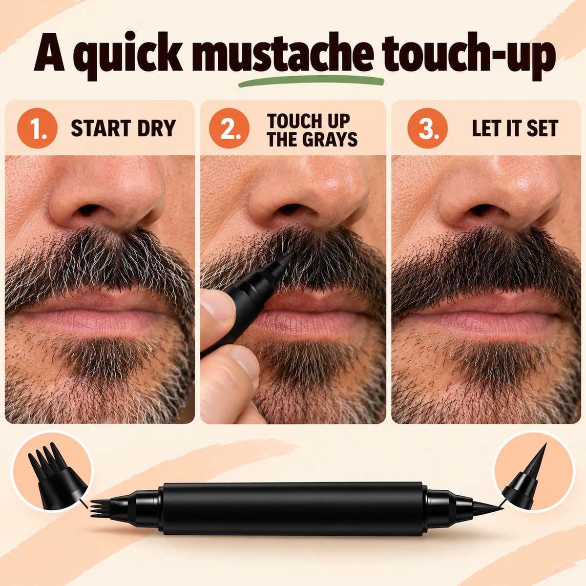 Mustache Gray Coverage Pen