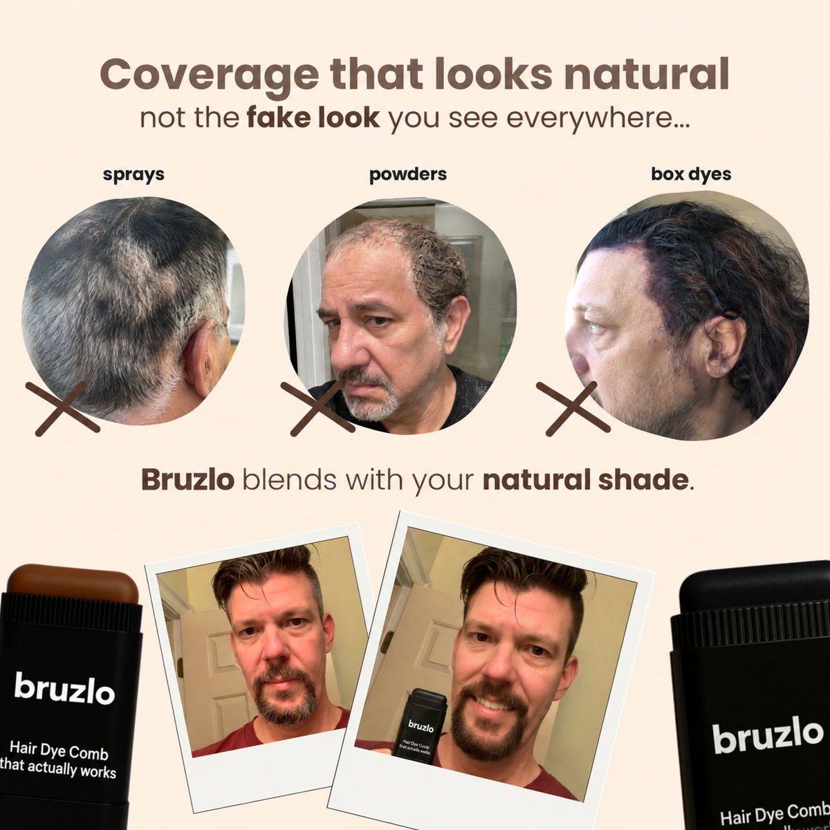 Bruzlo™ Instant Gray Coverage Stick for Men